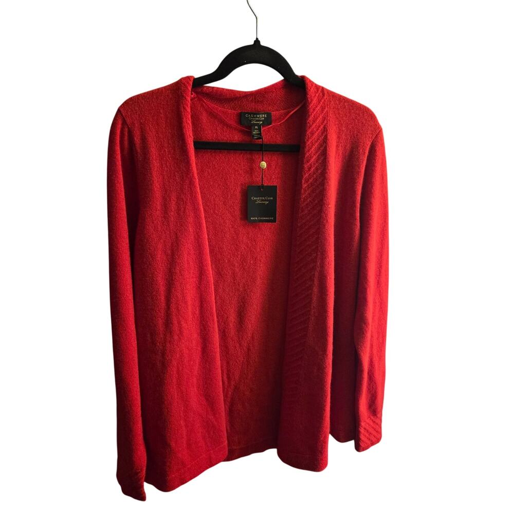 Charter Club Red Cashmere Sweater NWT with Imperctions
